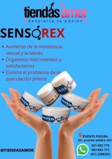  SENSOREX Retardante crema Eyaculacion Precoz Sexshop